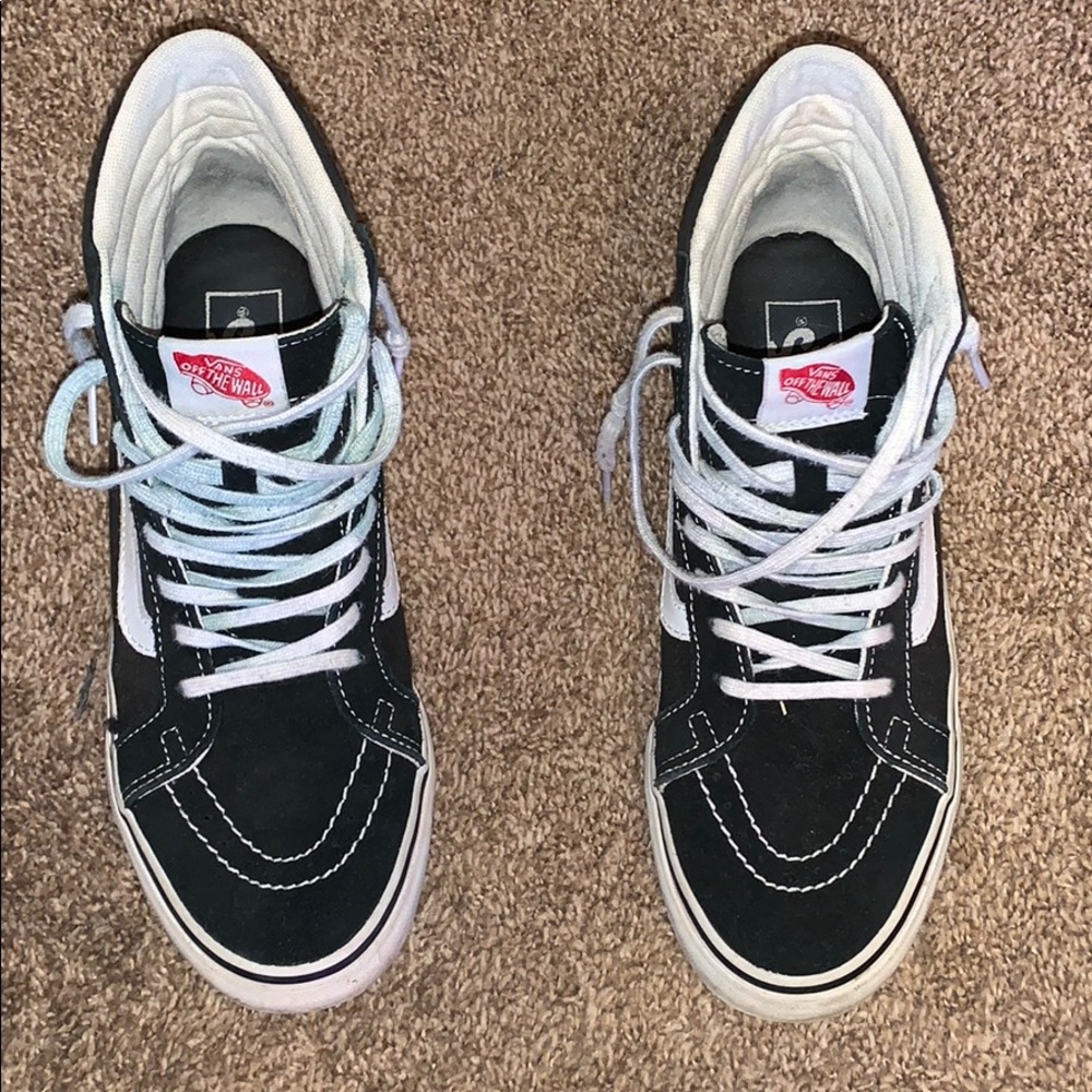 High Top Black Vans 8.5 Women 7 Men